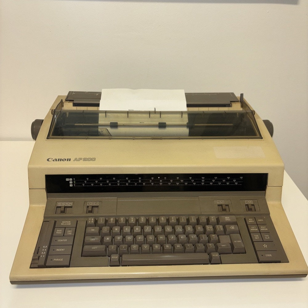 VINTAGE CANON AP200 Electric Typewriter WORKING retro Iconic One Of A Kind Rare